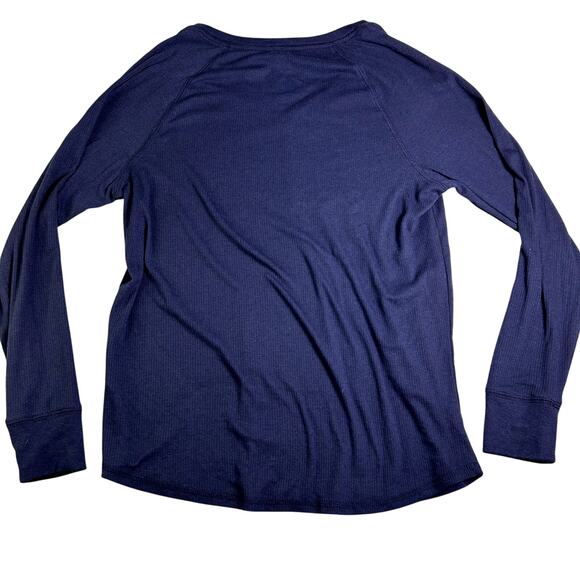 NWOT Y2K Ribbed Knit Henley Navy Women's Large Bella Swan Twilight Core - Picture 8 of 8
